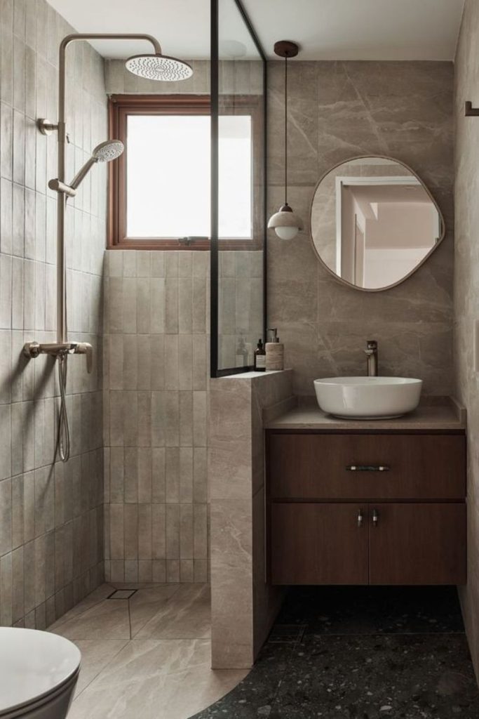 Luxury compact hotel inspired bathroom