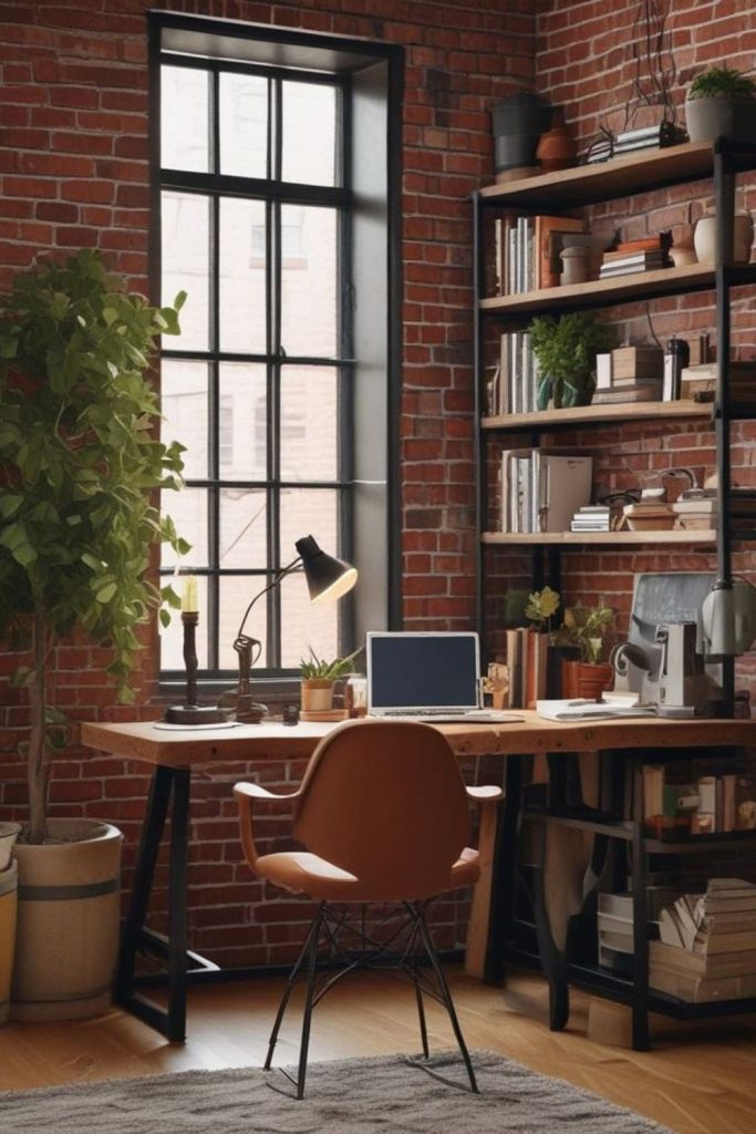 Industrial pipes rustic muted corner