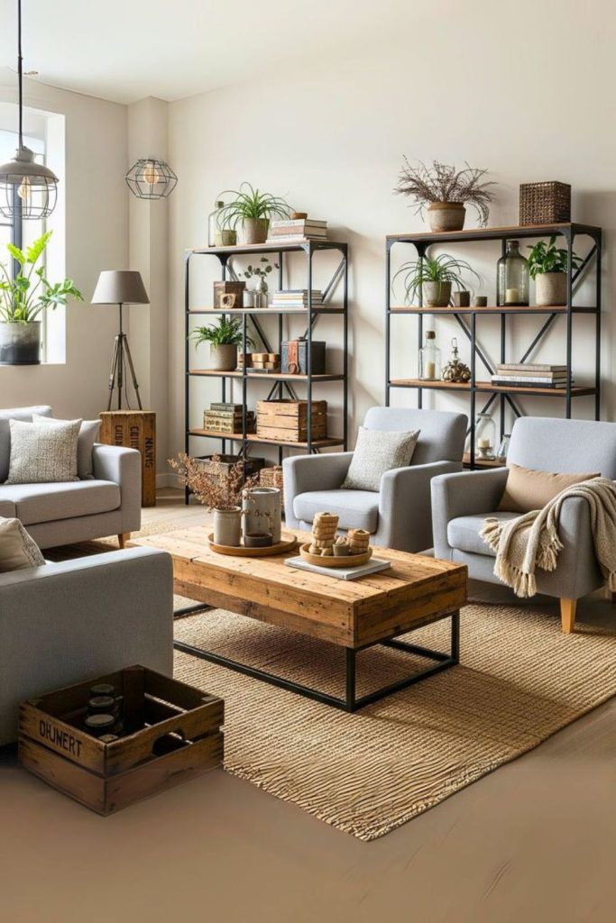 Charred timber lounge with rustic charm