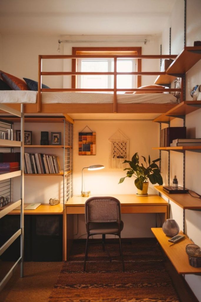 Angular furniture creates dynamic studio