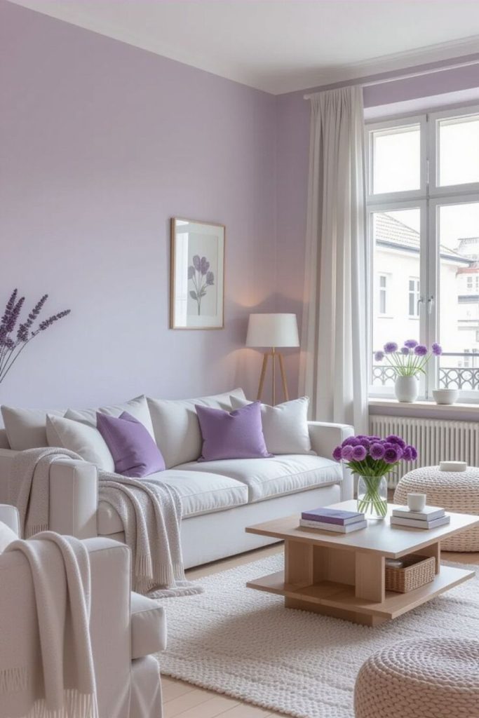 Lavender hill inspired lounge corner