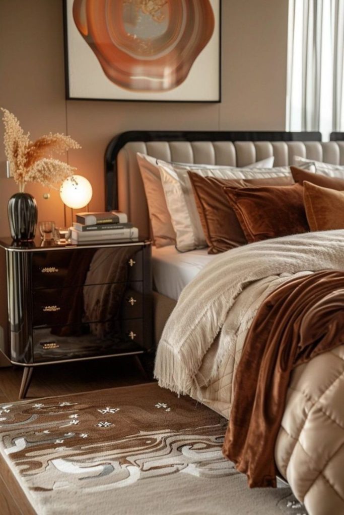 Lunar Silk Chamber pale moonlit satin bedroom