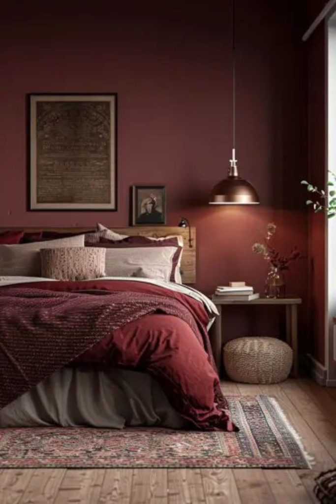 Merlot bohemian colorful eclectic space