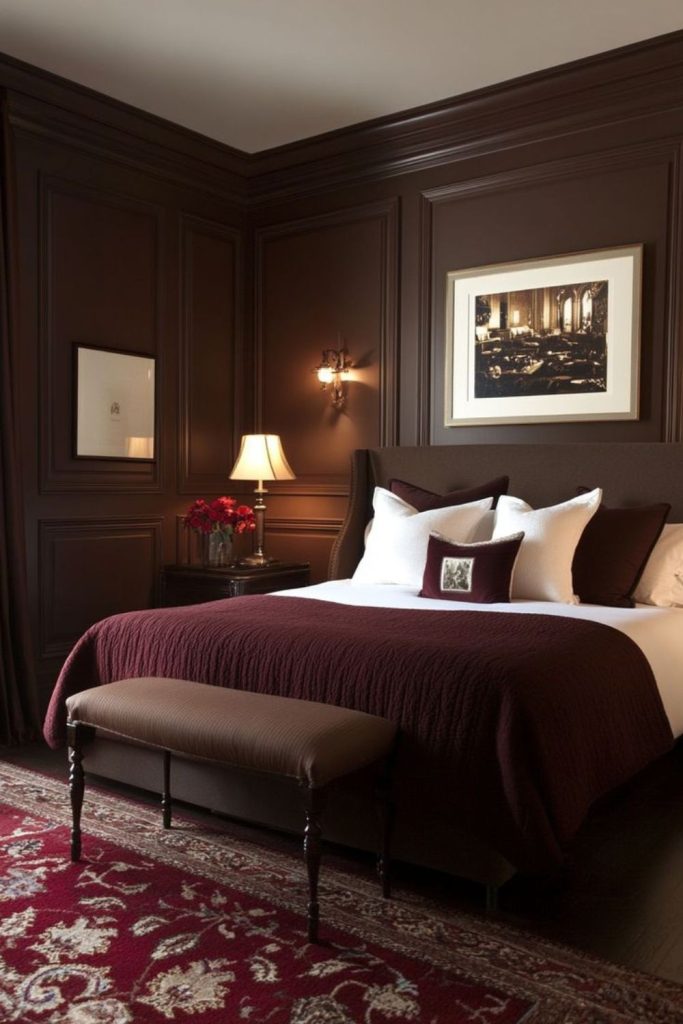 Merlot burgundy quarters with shadowy tones.