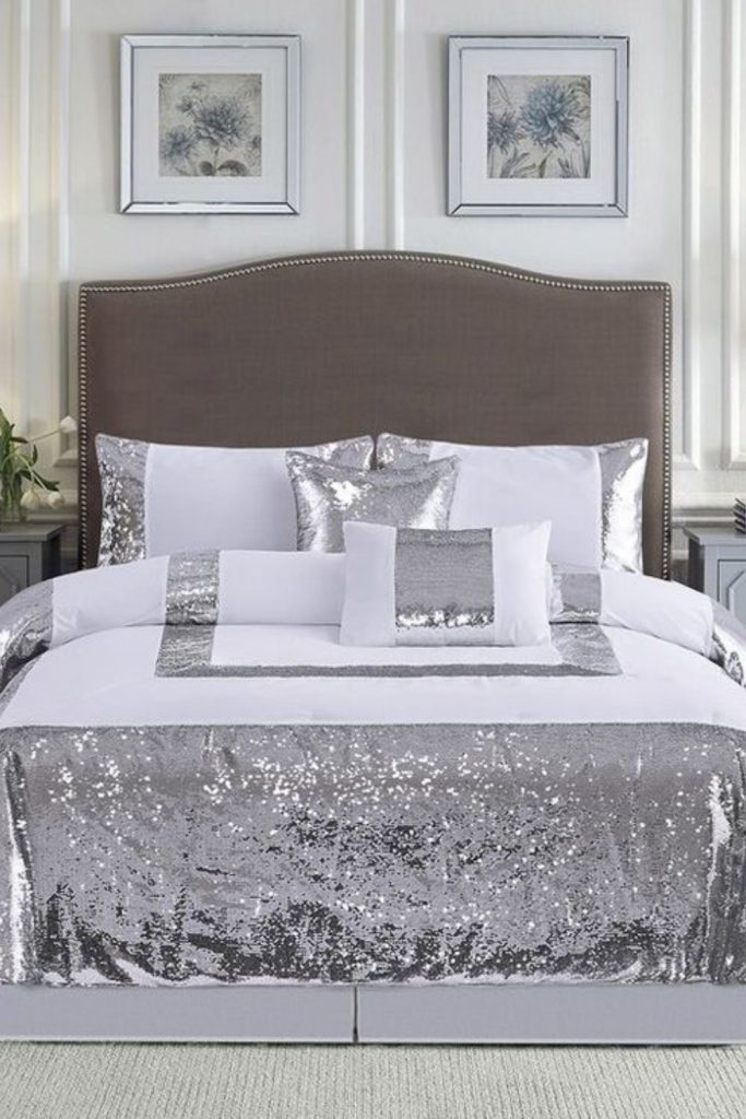 Industrial metallic tone modern bedding
