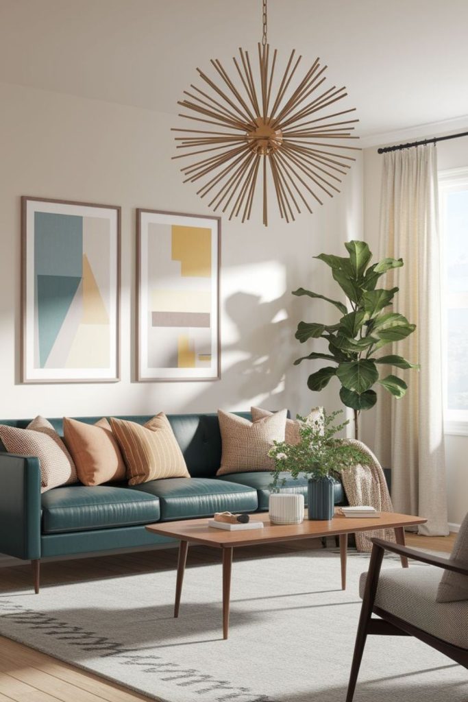 Wooden legs with clean minimalist furniture