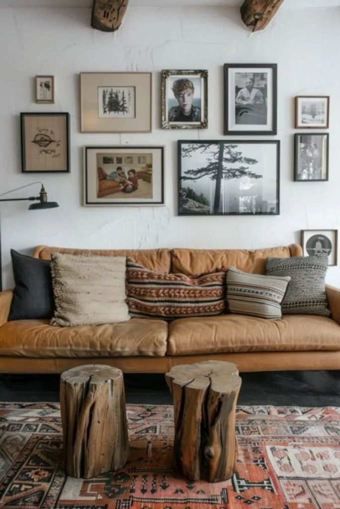 Collage of materials telling visual story