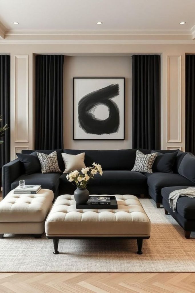 Monochrome dune beige living haven.