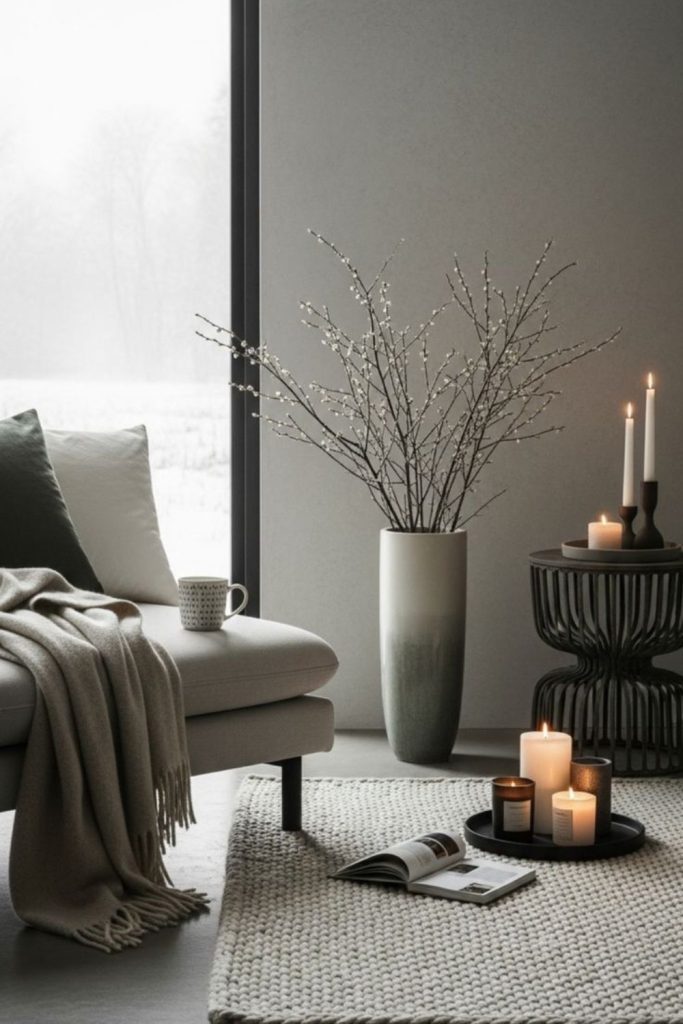 Monochrome calm January home style