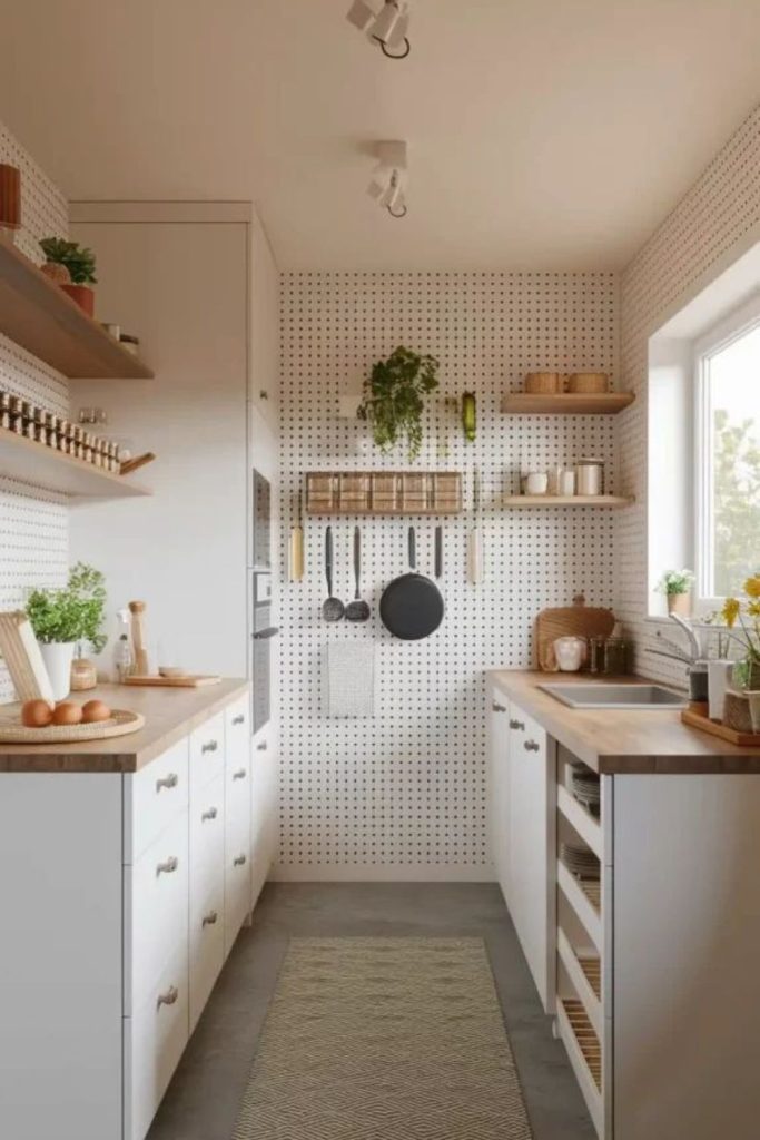 Textured tiles add depth without width