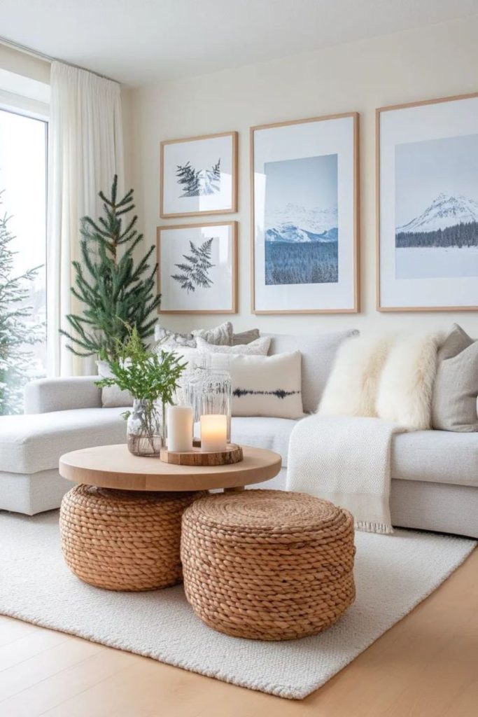 Nordic minimalist January home decor