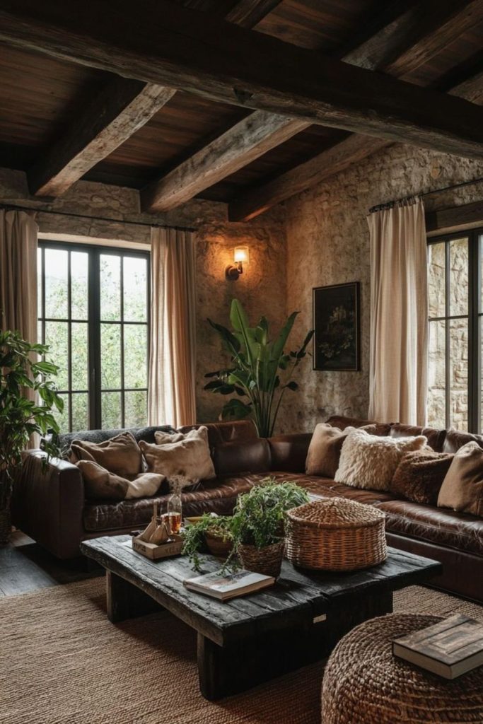 Oak beams and warm seating comfort.