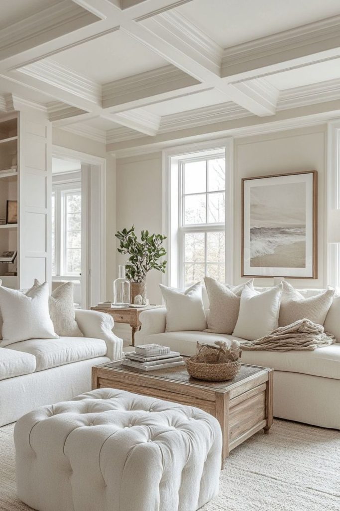 Floating furniture bright white interior