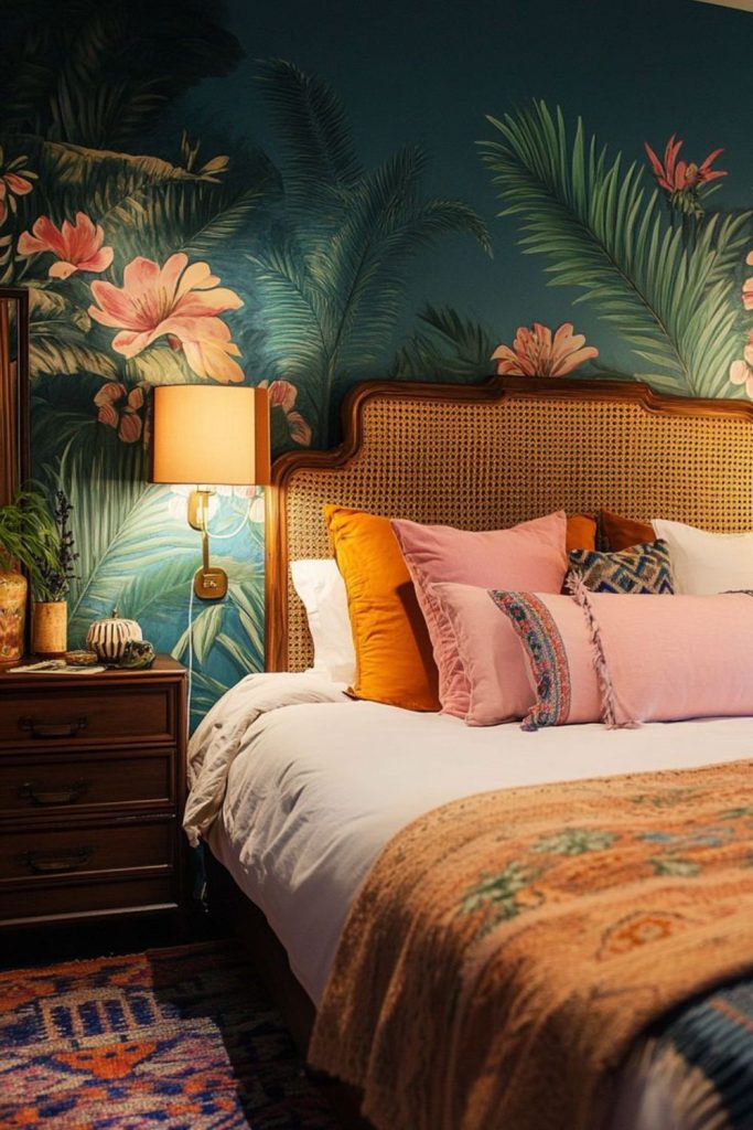 Palmwood mid century modern bedroom decor