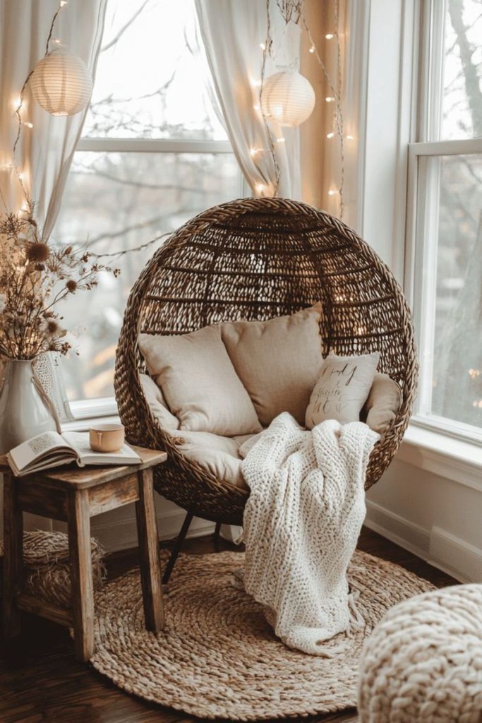 Quiet luxury cozy January interior