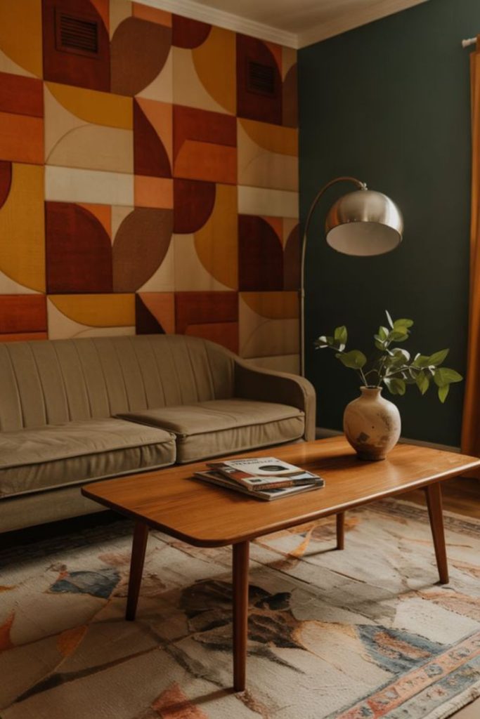 Academic retro midcentury living room
