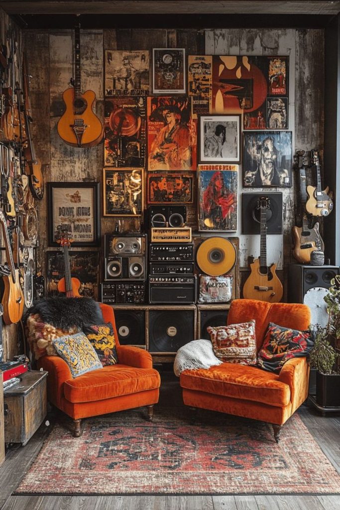 Vinyl records retro music sanctuary