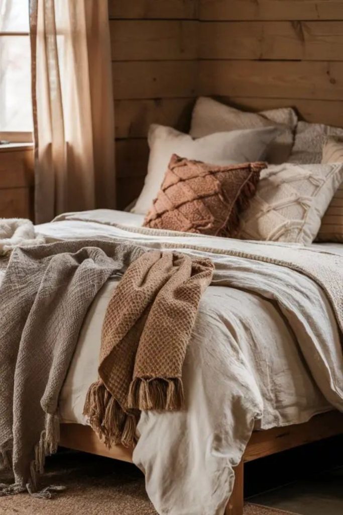 Plaid rustic cozy cabin bedding