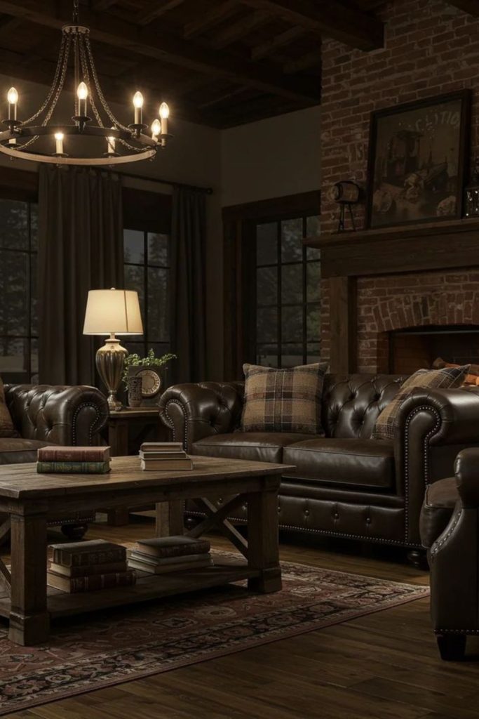 Vintage rustic living space with warmth