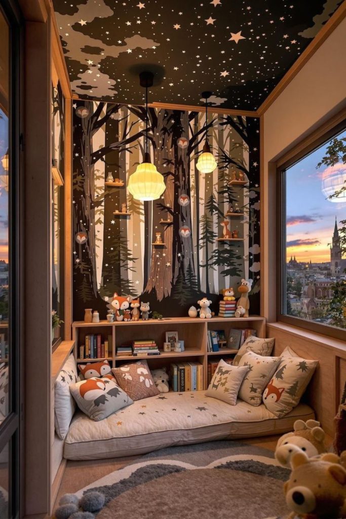 Shadowplay dramatic silhouette cozy nook