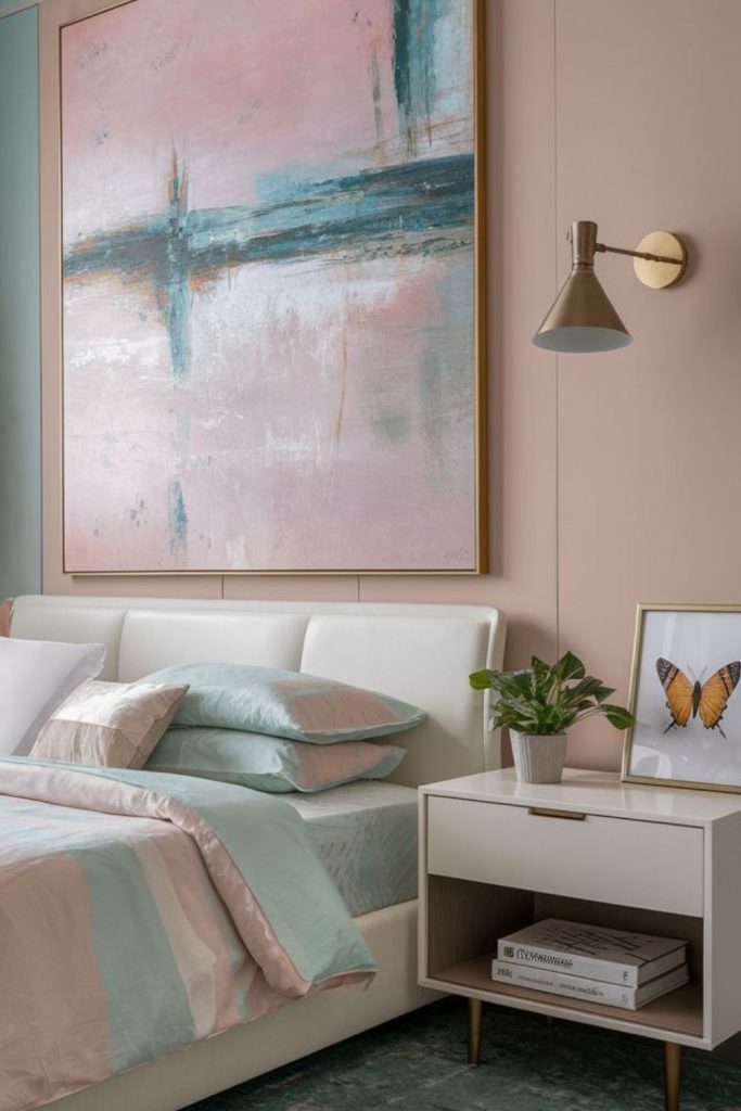 Gradient pastel calm airy room