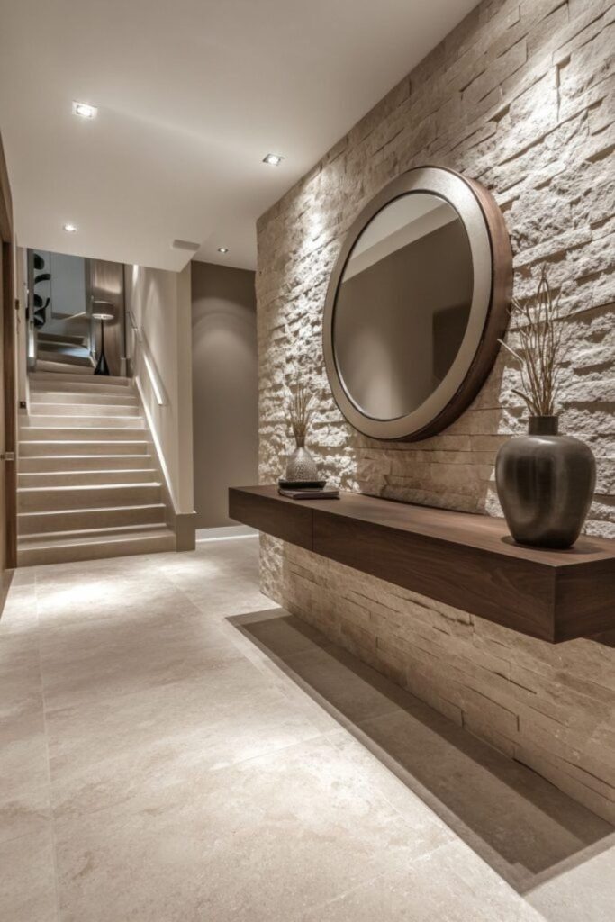 Soft stone toned calm interior