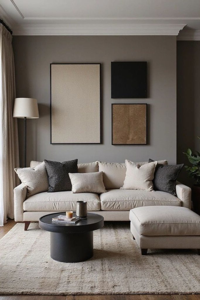 Stone beige living room ink tables.