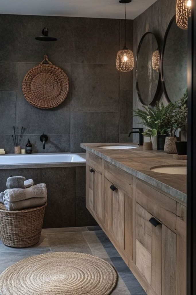 Thatchwood rustic cozy bathroom