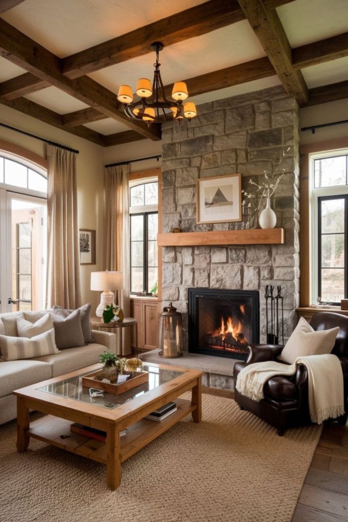 Timberline inspired peaceful living room