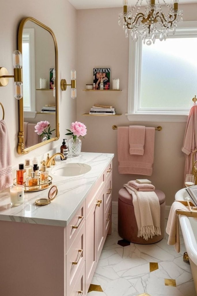 Glamorous Hollywood style vintage vanity