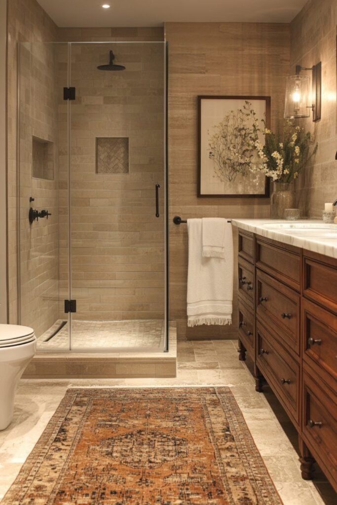 Classic modern small bathroom fusion