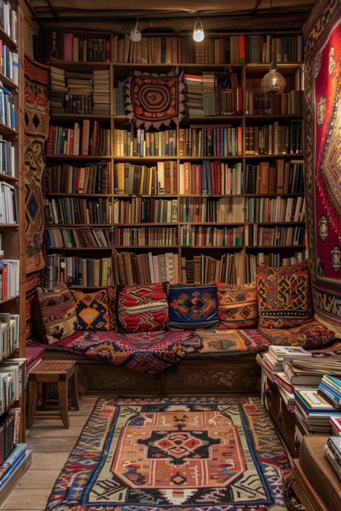 Vintage books scattered inked ambiance