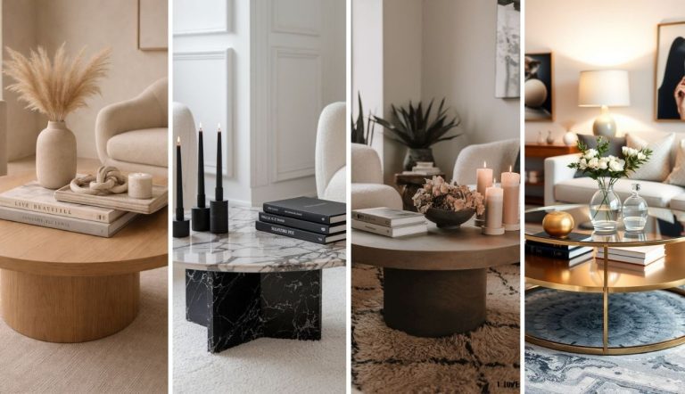 32 Elegant Round Coffee Table Decor Ideas