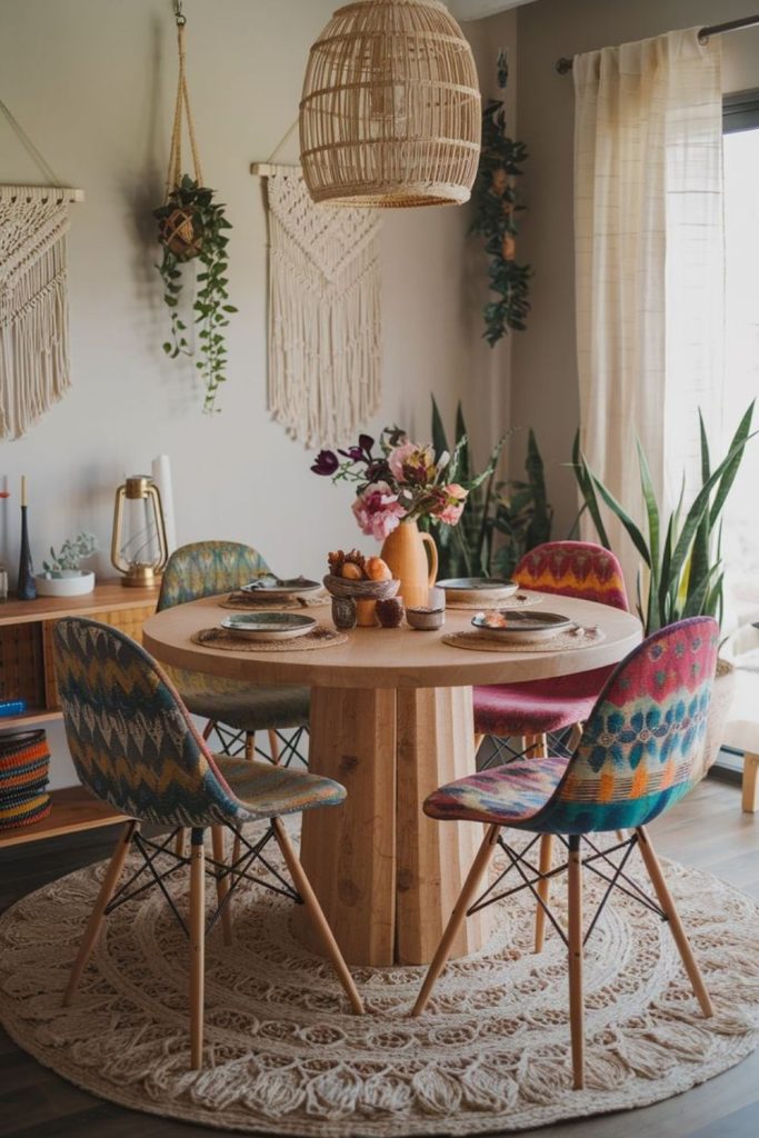 Abstract gallery round table styling