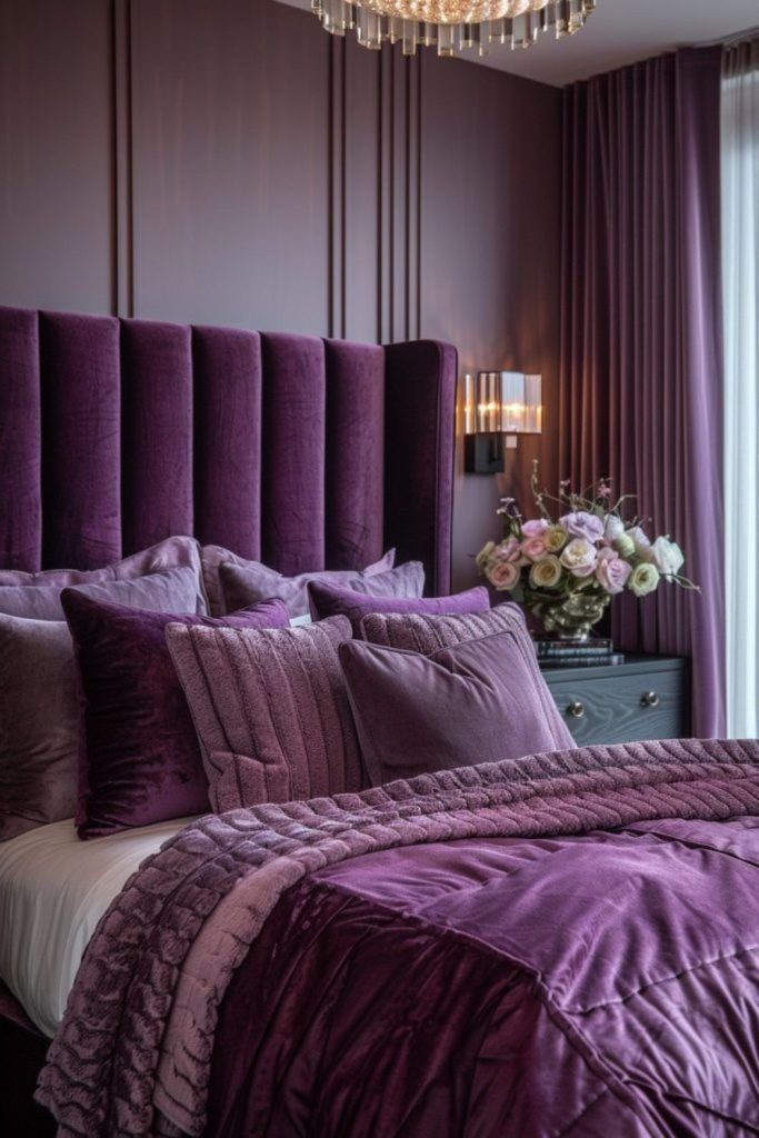 Purple elegant mystical opulent luxury space.