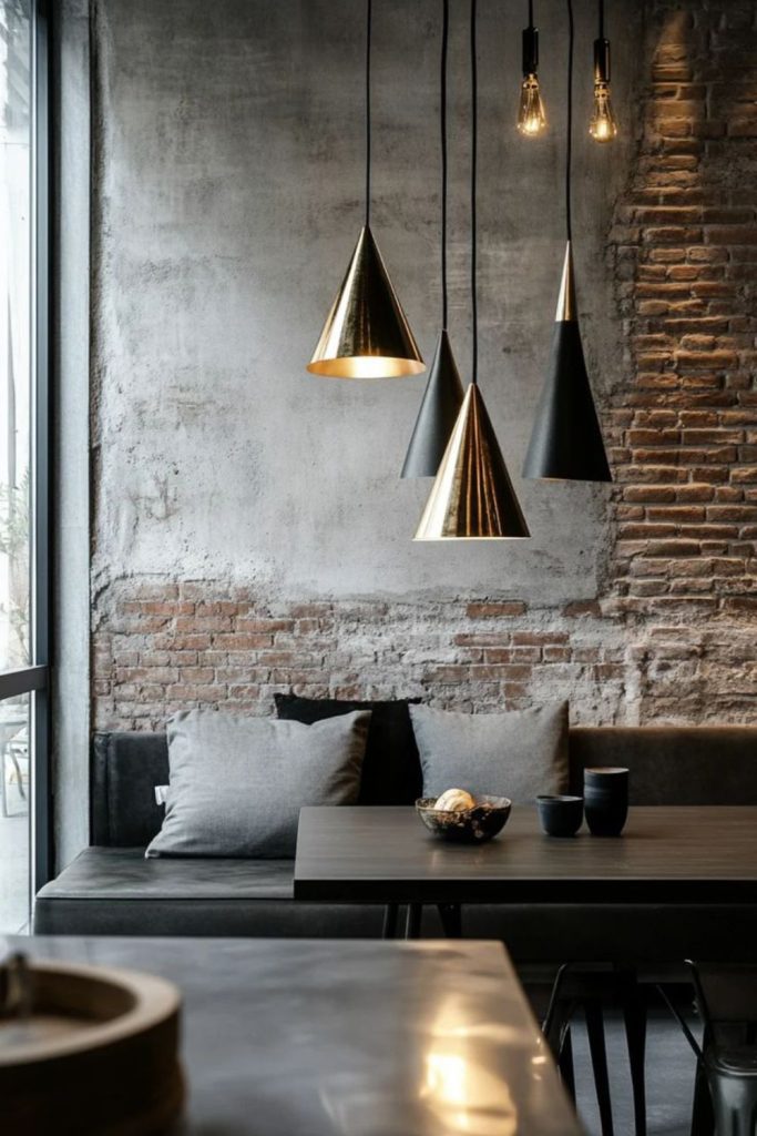 Vintage oxidized metal decorative fixtures.