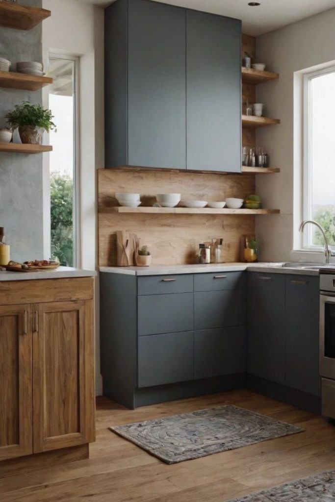 Vertical cabinet open kitchen