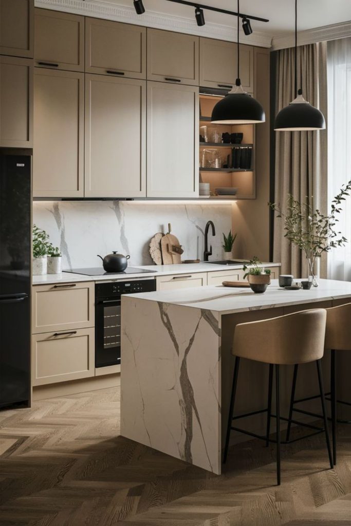 Luxe compact open kitchen
