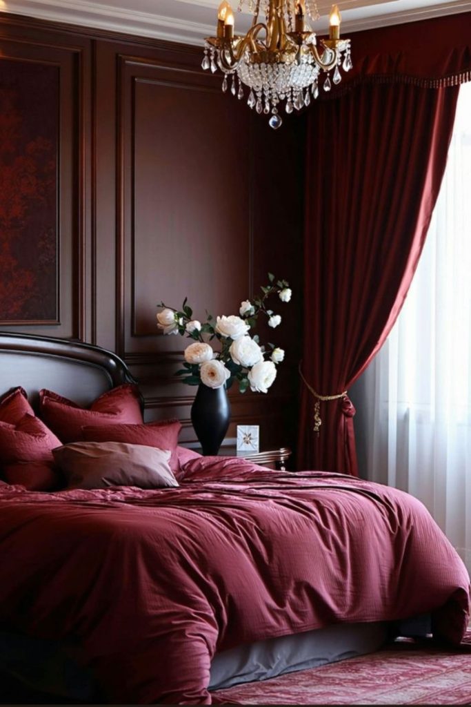 Minimalist ruby bedroom clean modern lines