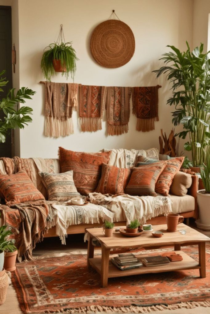 Sandy rugs terracotta succulents desert boho