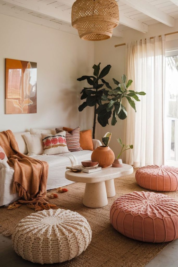 Sandy rugs terracotta succulents soft lanterns