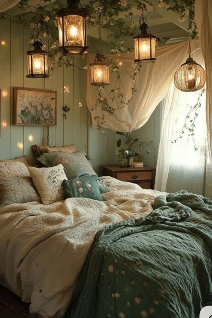 Fern filled loft with fairy tales