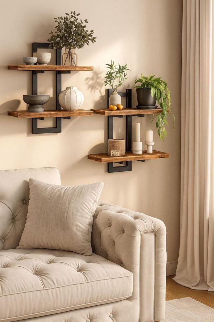 Wall-mounted shelves for stylish display