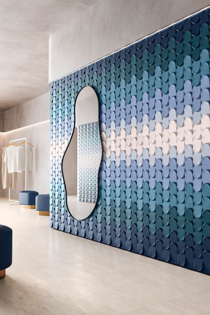 Pale icy blues evoke calm reflective interiors.