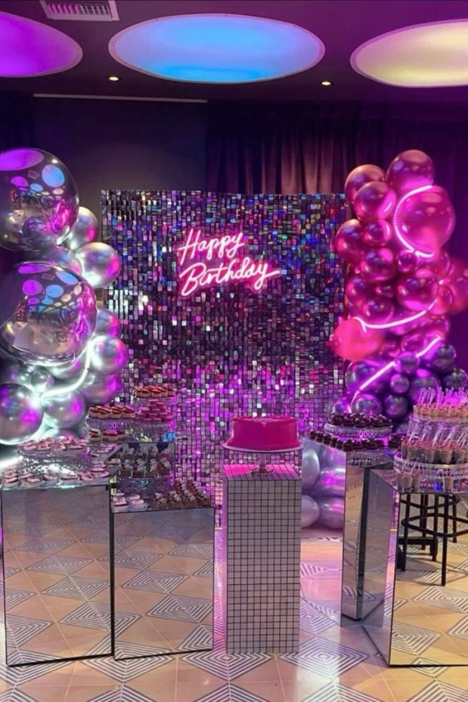 Cosmic shimmering balloons and lights