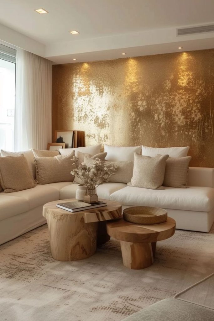 Pearlescent walls shimmer subtly under shifting illumination.