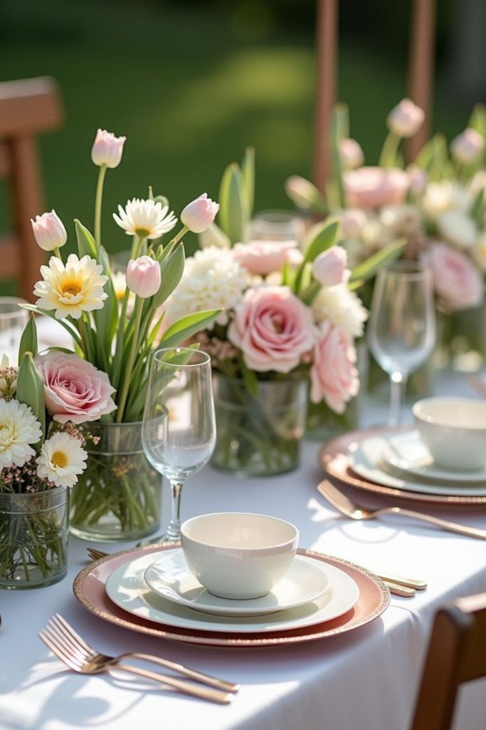 Decorative glass pieces reflecting sunlight beautifully