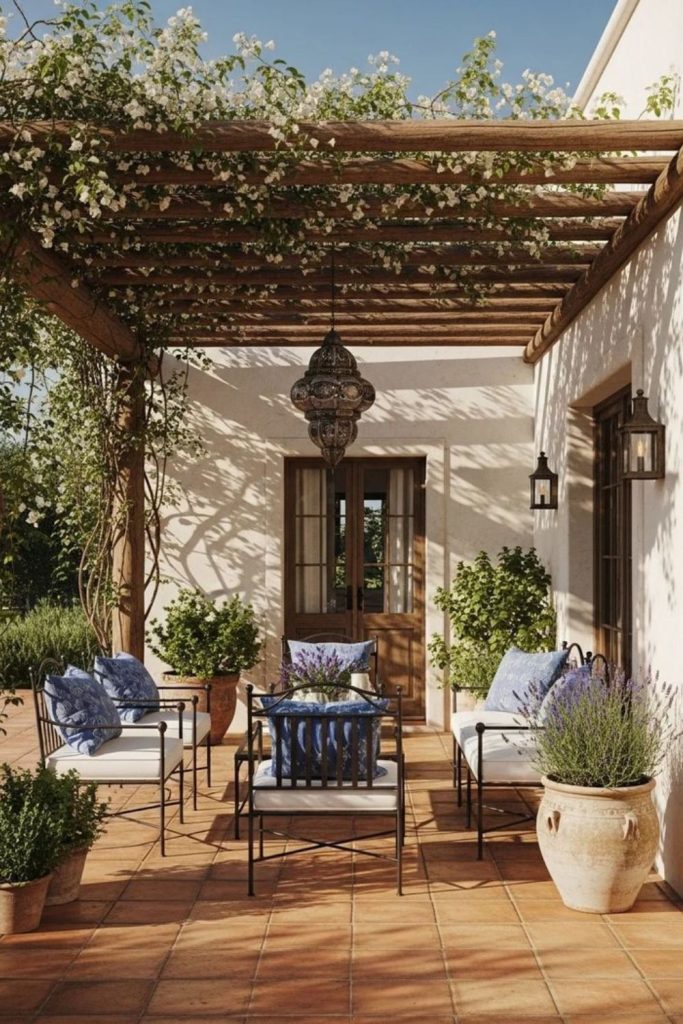 Solarium villa with olive scents