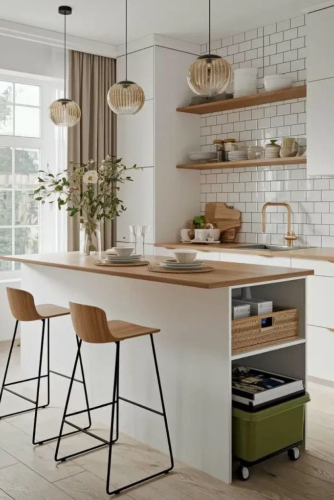 Soft neutral open kitchen