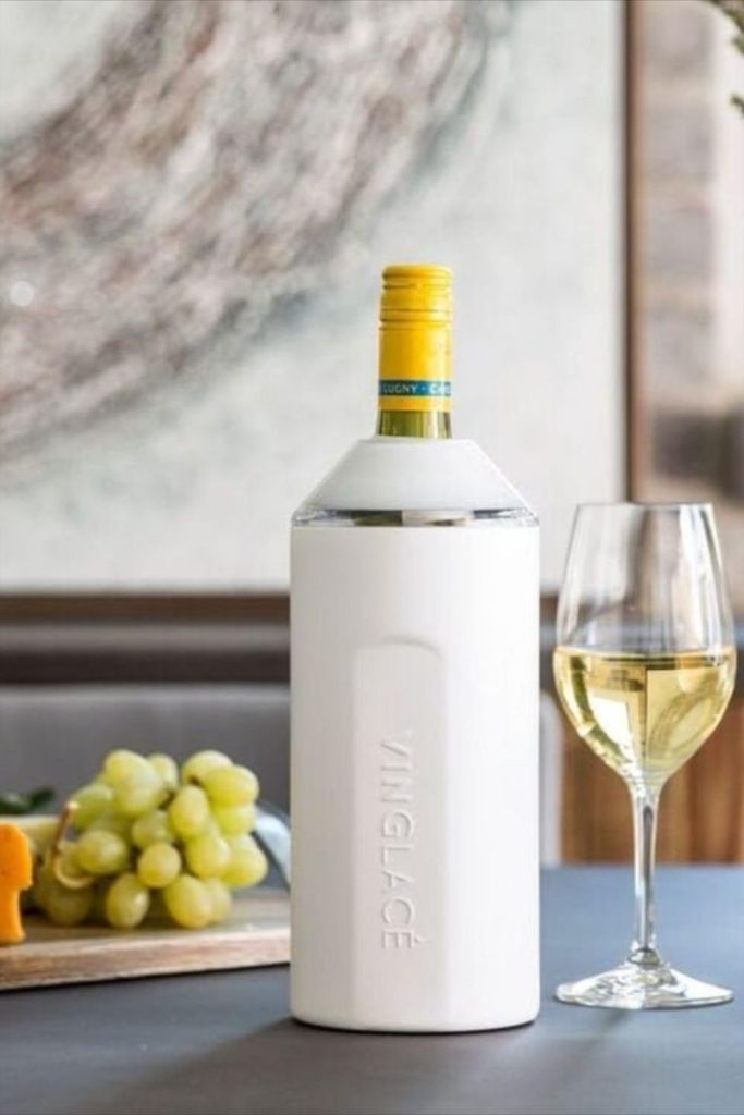 Modern wine cooler maintaining chilled bottles